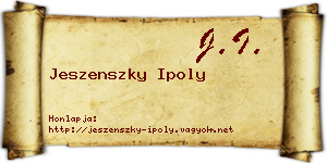 Jeszenszky Ipoly névjegykártya