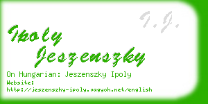 ipoly jeszenszky business card